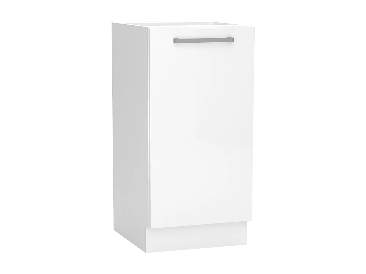 Meuble bas de cuisine avec 1 porte coloris blanc - longueur 30 x profondeur 46,6 x hauteur 82 cm