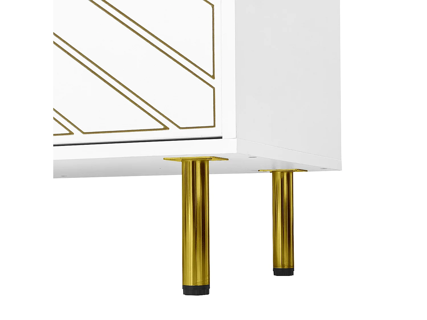 Meble RTV L 170cm - 4 drzwi - panele wiórowe i MDF - Biały