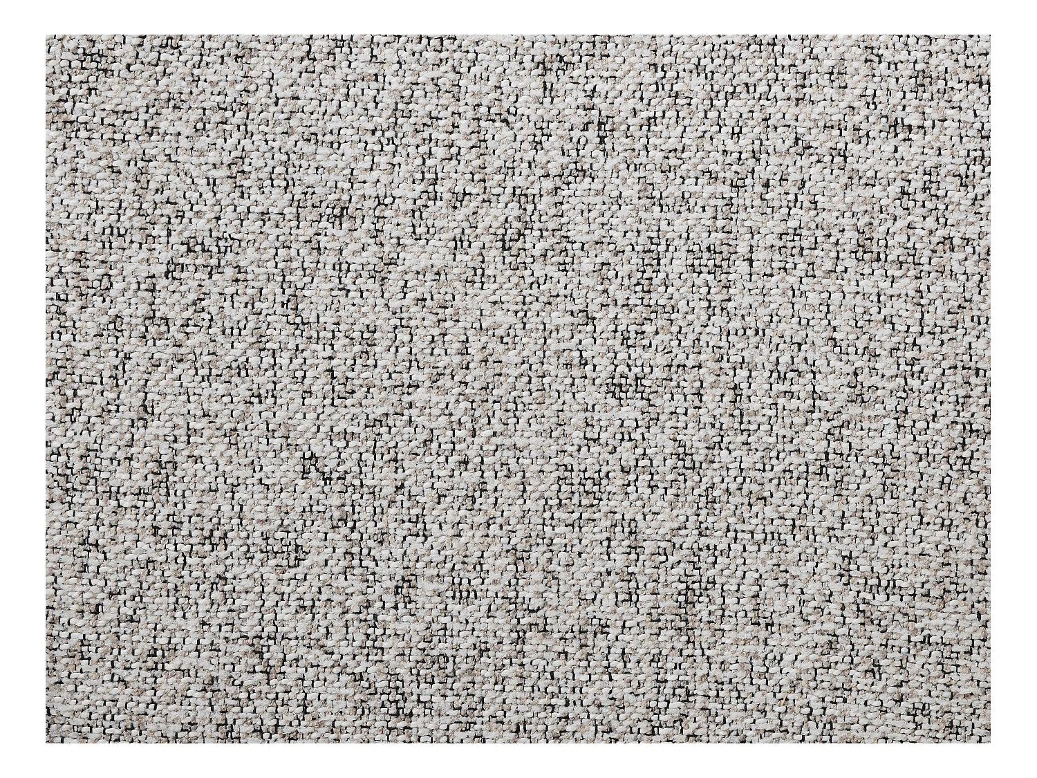 Lot de 6 chaises en tissu tweed et métal noir - Crème - MASURIE