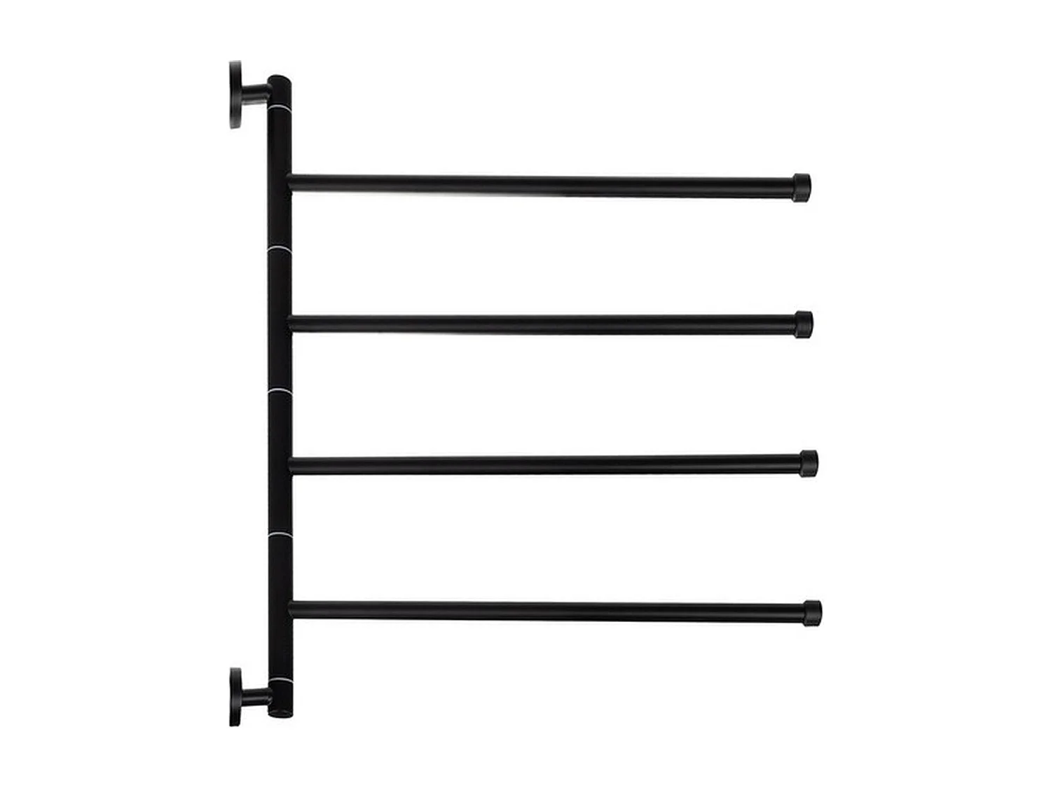 Porte-serviettes mral de salle de bain - noir 43 x 35 cm