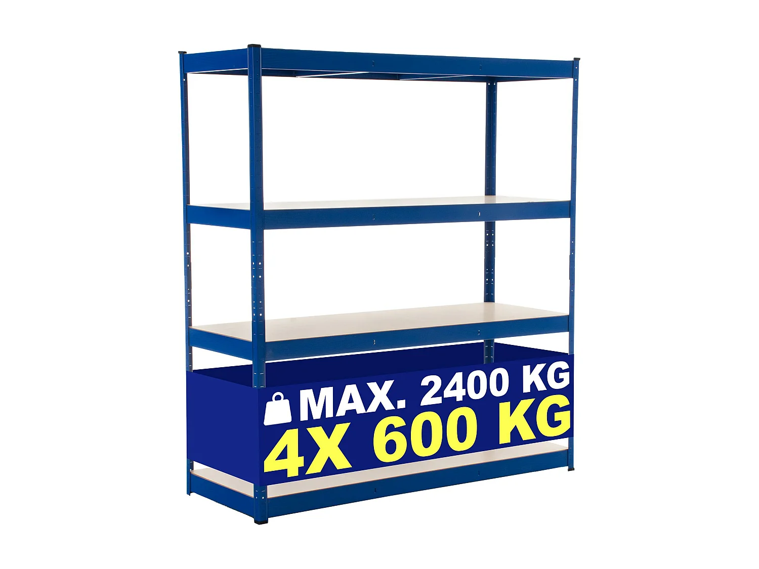 Étagère enfichable - Métal - 160 x 60 x 180cm - Bleu - Schwerlastregal