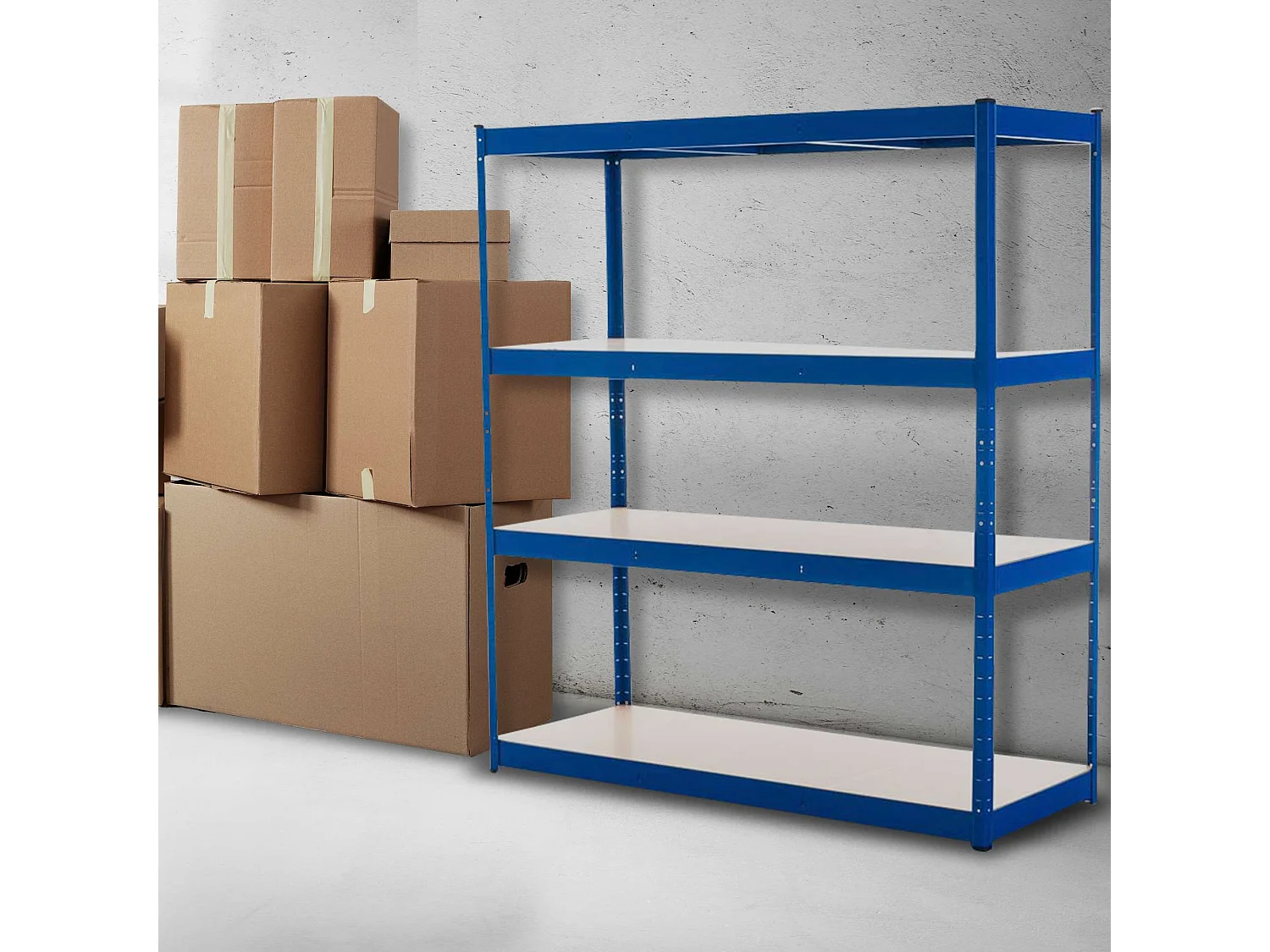 Étagère enfichable - Métal - 160 x 60 x 180cm - Bleu - Schwerlastregal