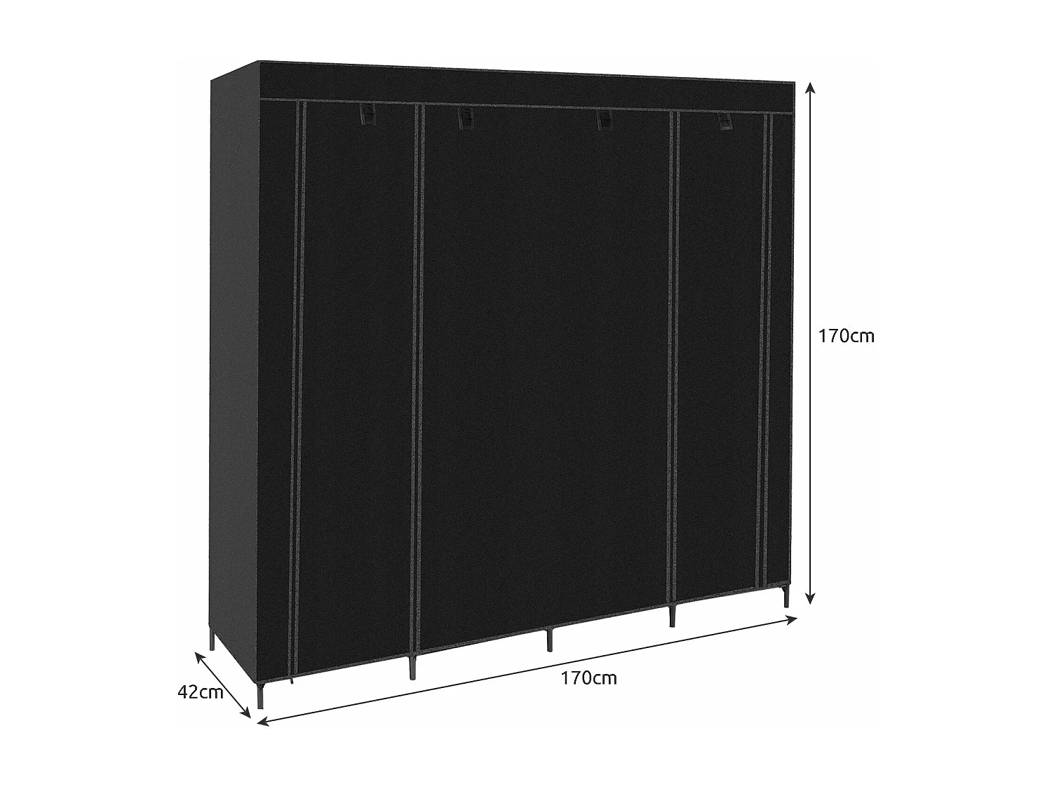 Armoire  penderie pliable en tissu 170x170cm