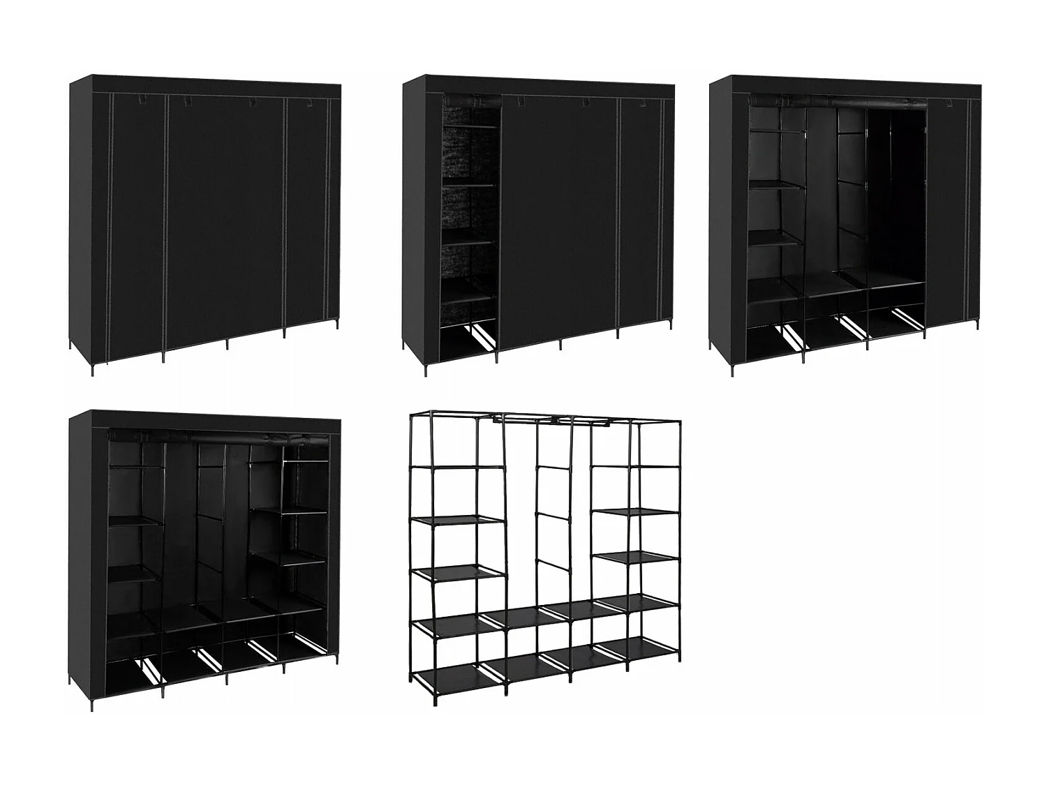 Armoire  penderie pliable en tissu 170x170cm