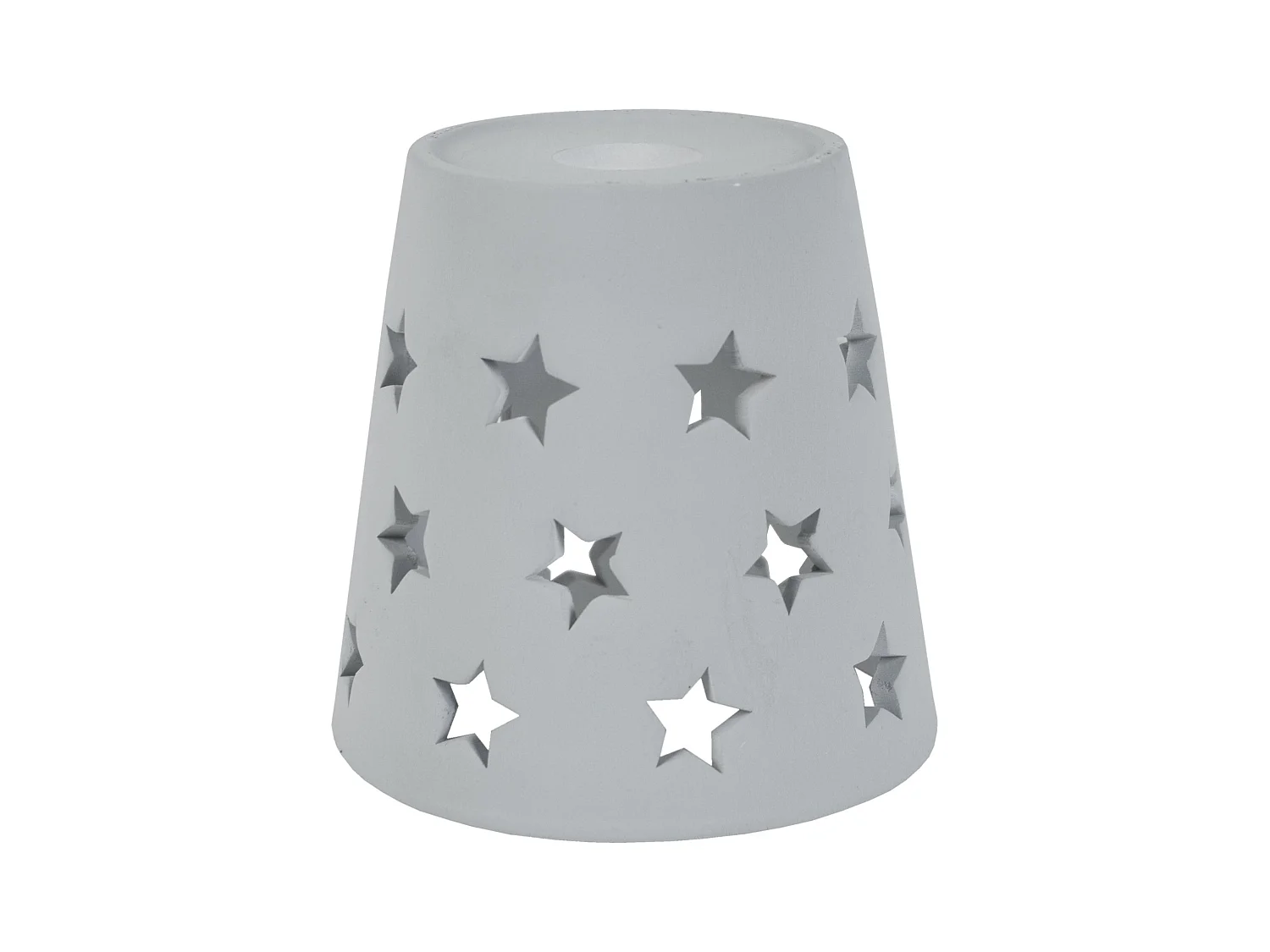 Abat-jour TOSEL ,céramique,Gris ,H17xD18xP18cm