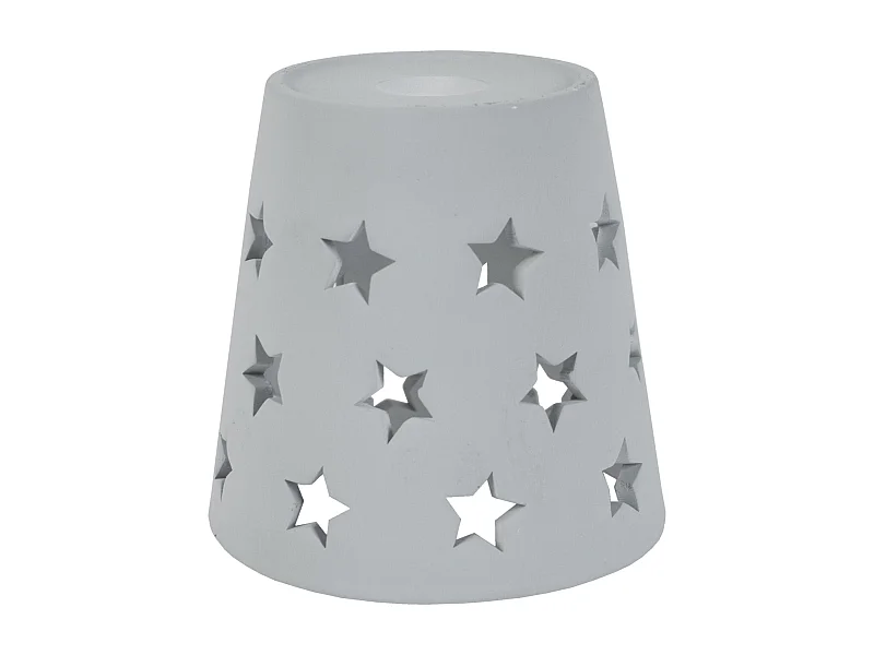 Abat-jour TOSEL ,céramique,Gris ,H17xD18xP18cm