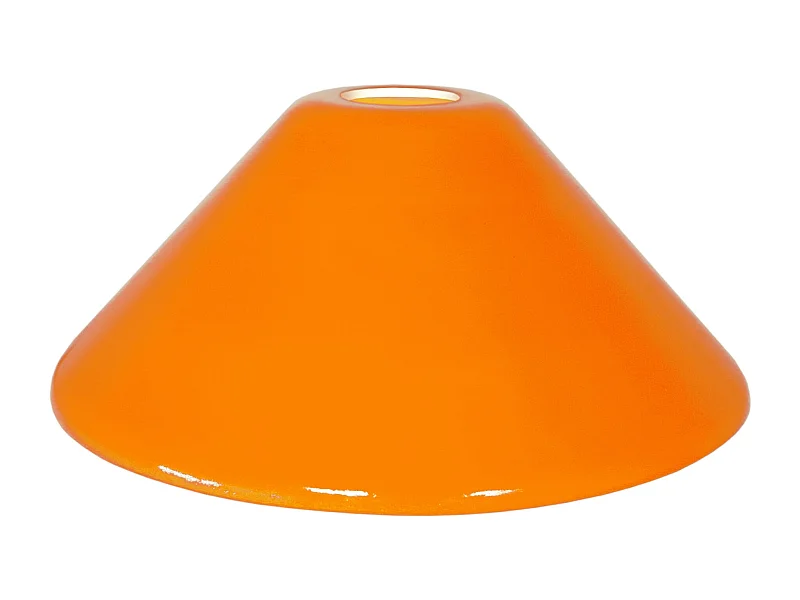 Abat-jour TOSEL ,verre,Orange ,H11,5xD25,5xP25,5cm