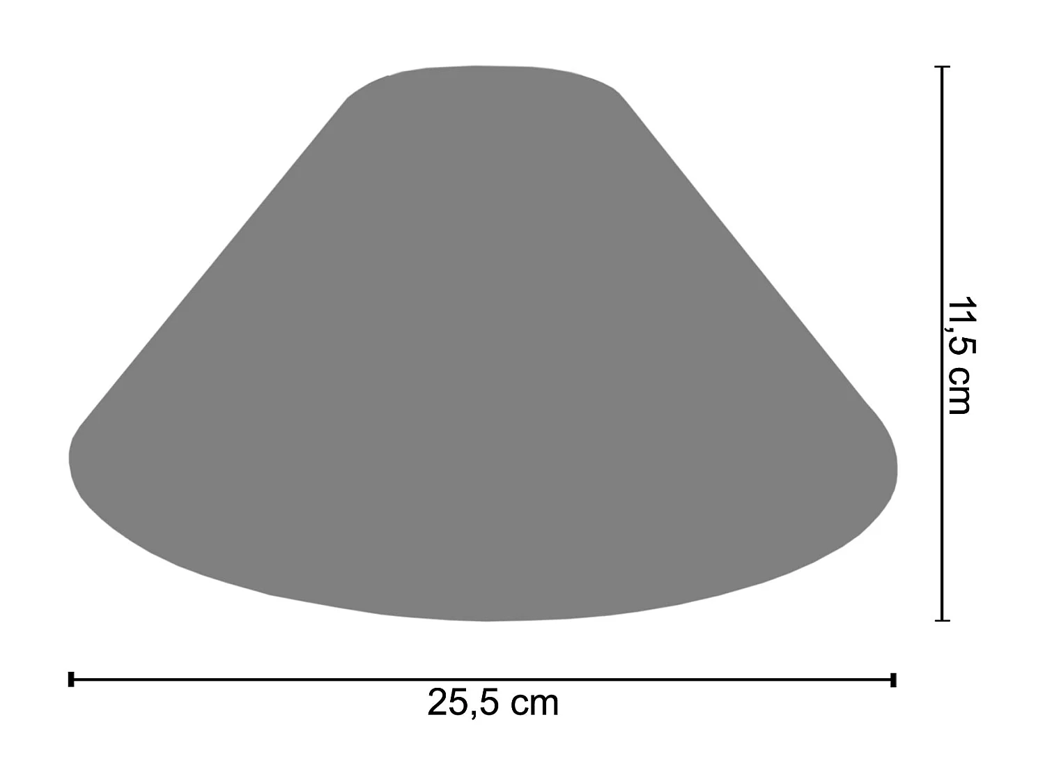 Abajur TOSEL JAYA vidro cônico laranja D25,5 x H11,5  cm