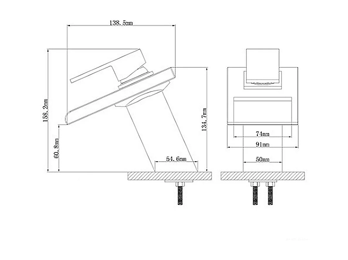 Robinet de salle de bains Mitigeur lavabo LED contemporaine conduit un trou mitigeur robinet cascade d'évier