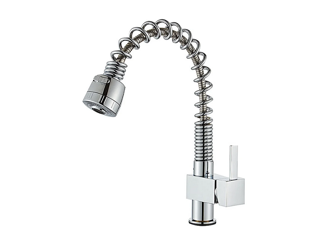 Robinet de cuisine 2 jet étirable avec Flexible chrom en laiton