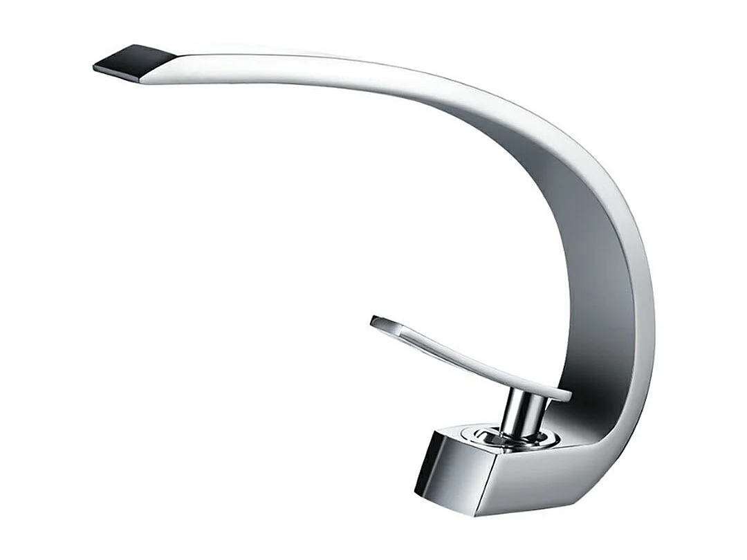 Robinet de salle de bain Mitigeur lavabo salle bain design moderne Laiton Céramique chrome IDK6101-1 avec flexibles