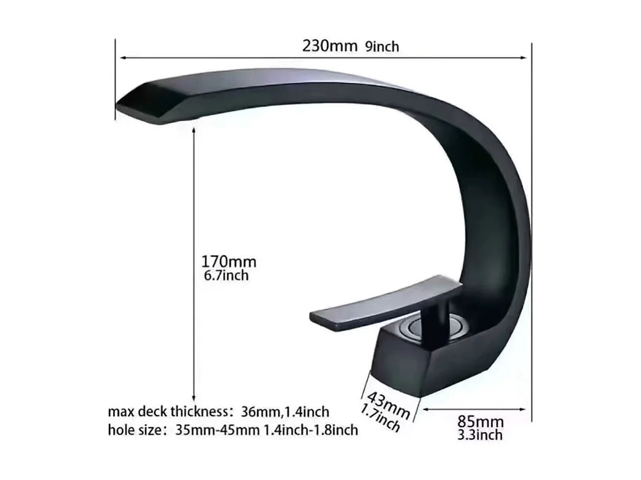 Robinet de salle de bain Mitigeur lavabo Luxe Moderne peintre Noir avec Flexible