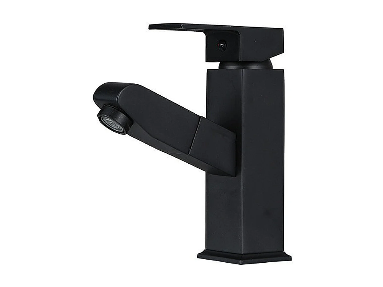 Robinet de salle de bain lavabo avec doucette tirage Noir famille standard monocommande