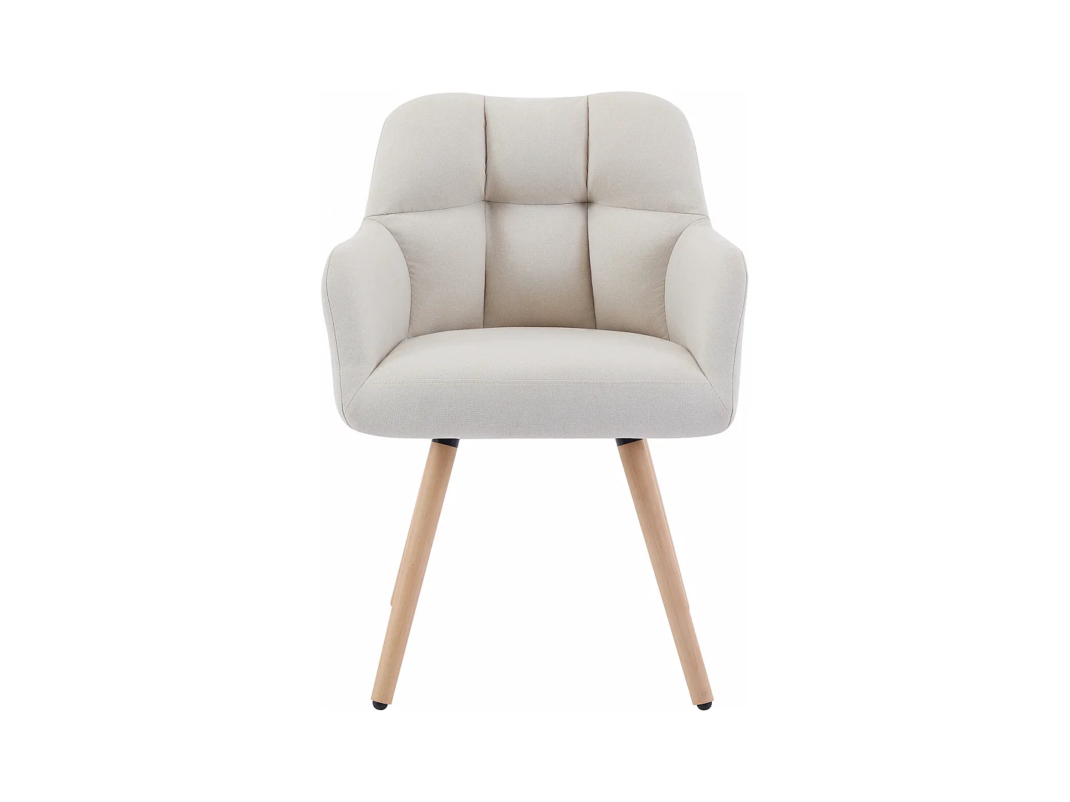 Set van 6 stoelen met armleuningen - Stof en beukenhout - Beige - PEGA van Pascal MORABITO