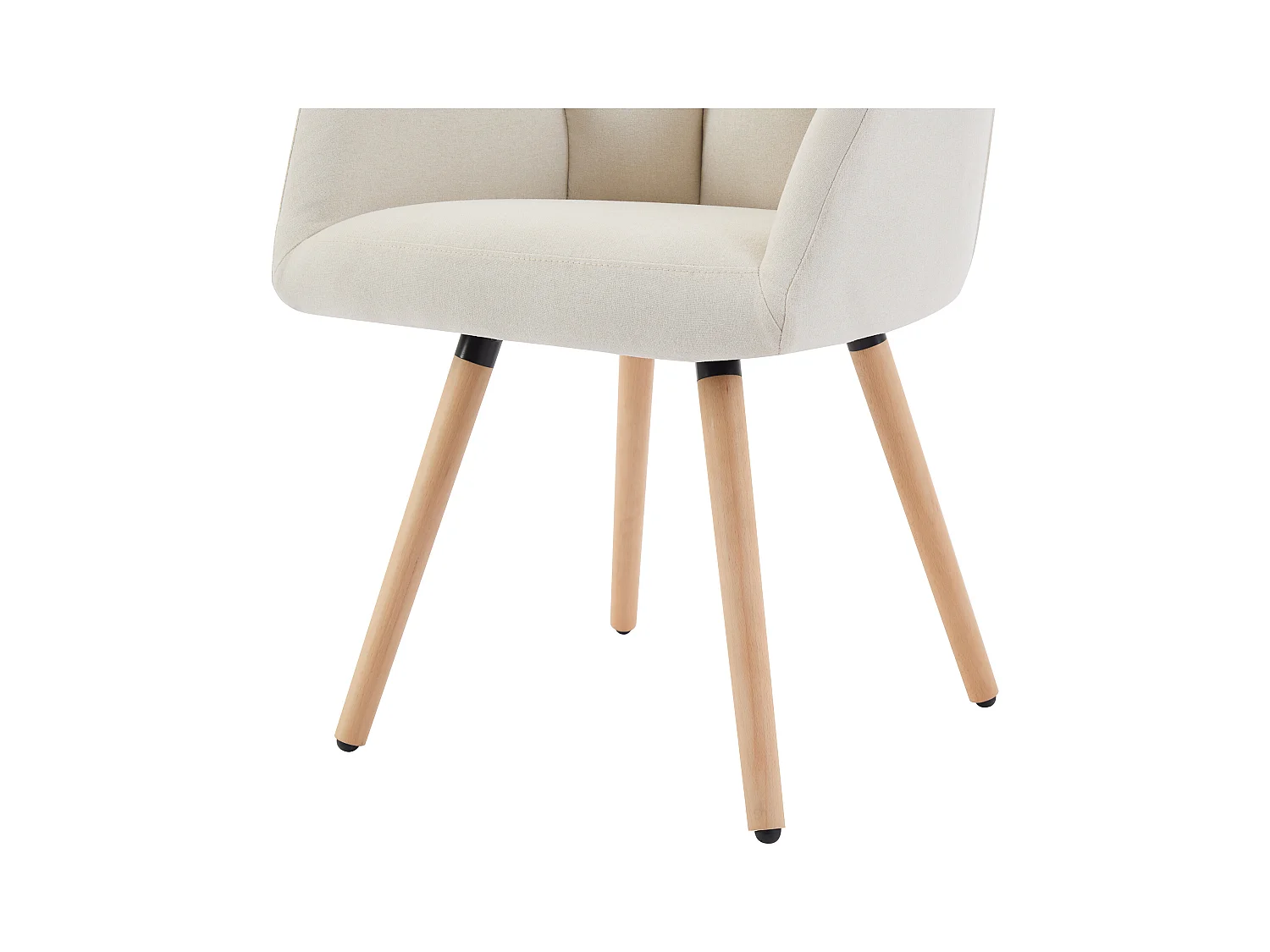 Set van 6 stoelen met armleuningen - Stof en beukenhout - Beige - PEGA van Pascal MORABITO