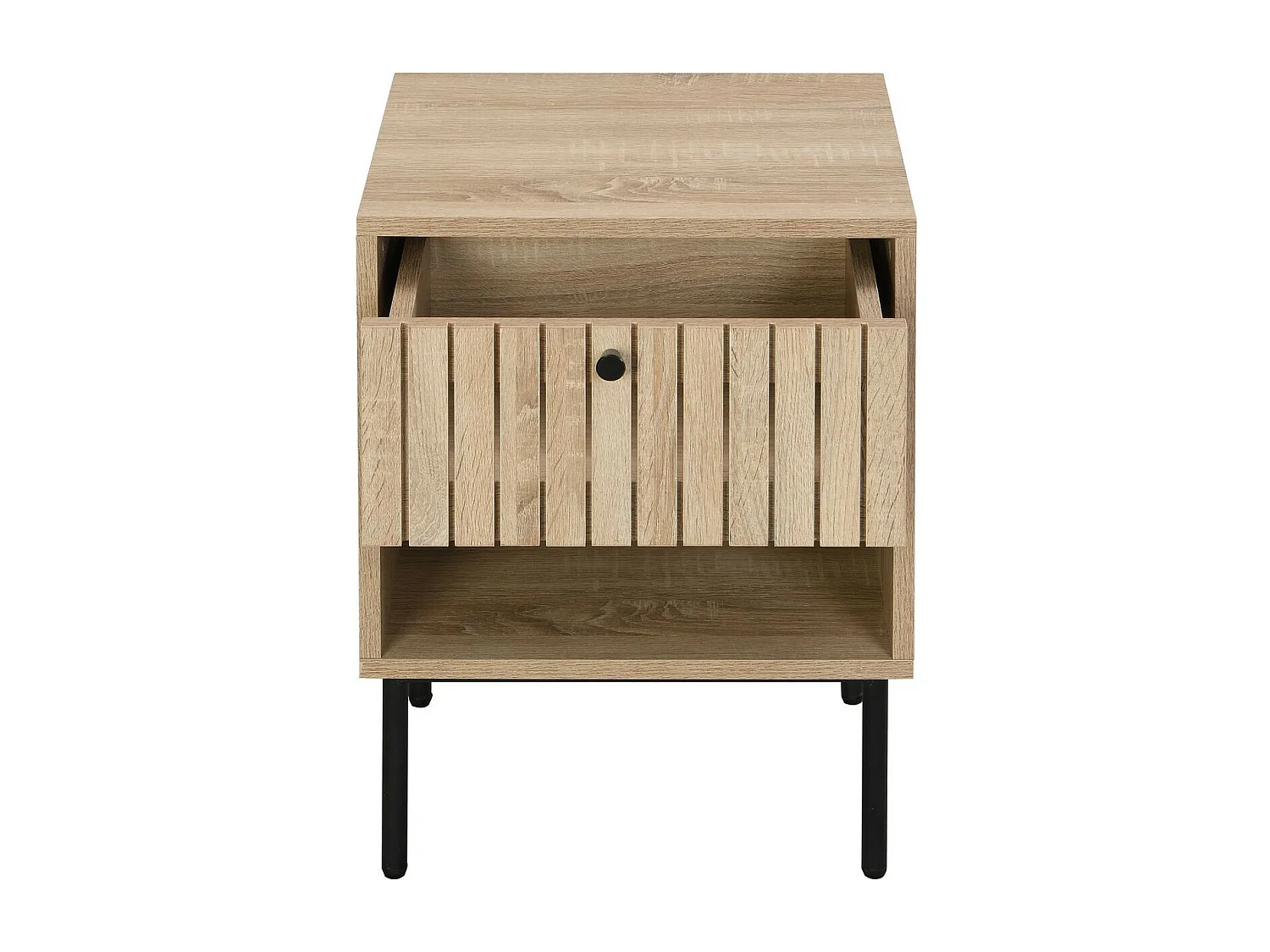 Table de chevet 1 tiroir couleur chêne 40 cm - Solna