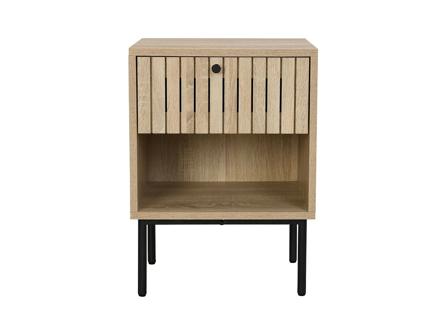 Table de chevet 1 tiroir couleur chêne 40 cm - Solna