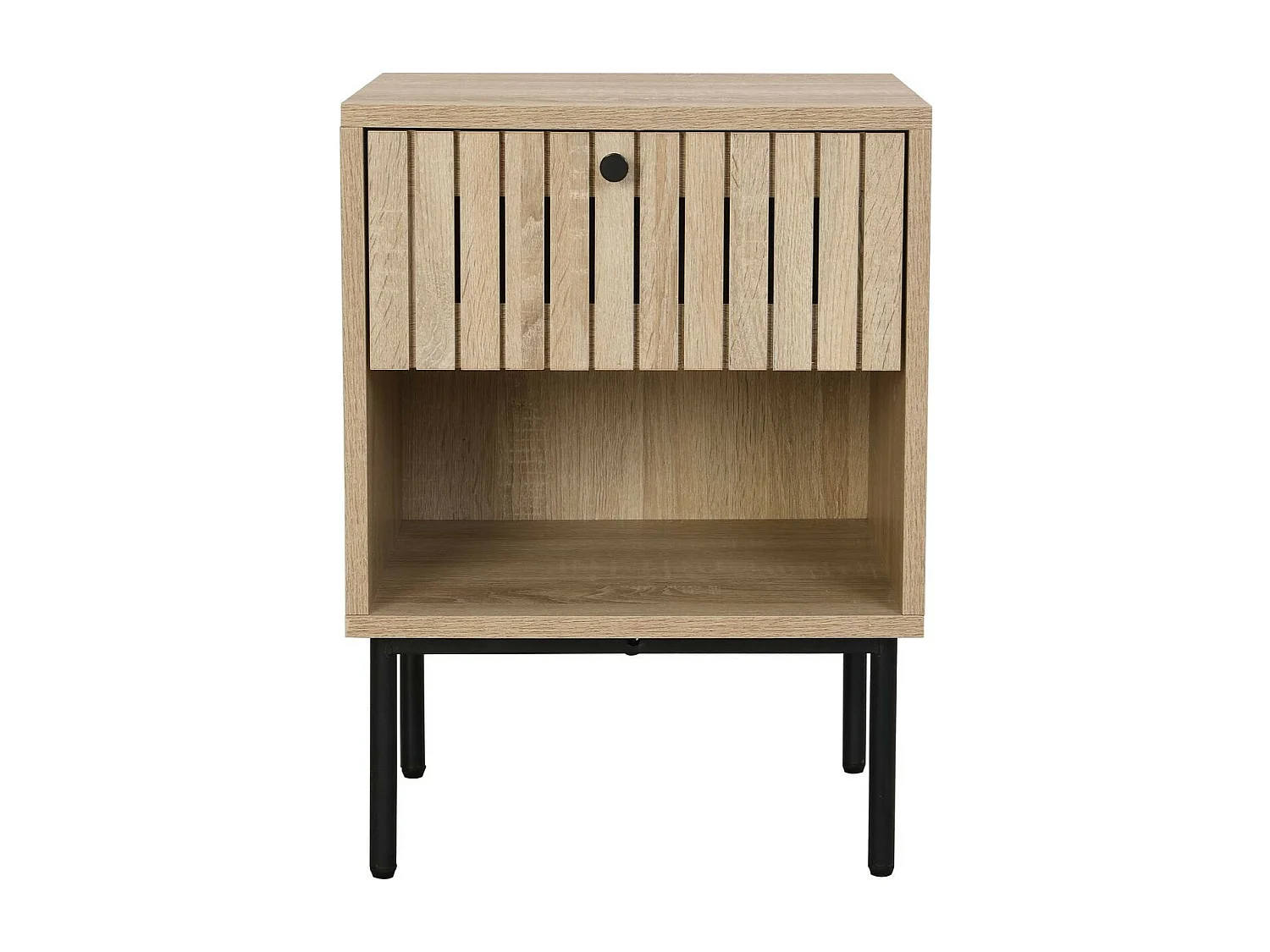 Table de chevet 1 tiroir couleur chêne 40 cm - Solna