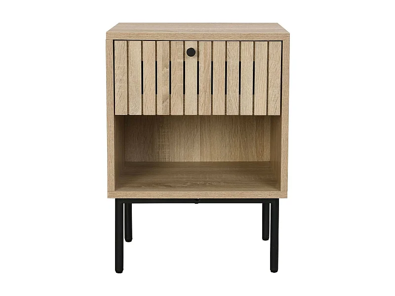 Table de chevet 1 tiroir couleur chêne 40 cm - Solna