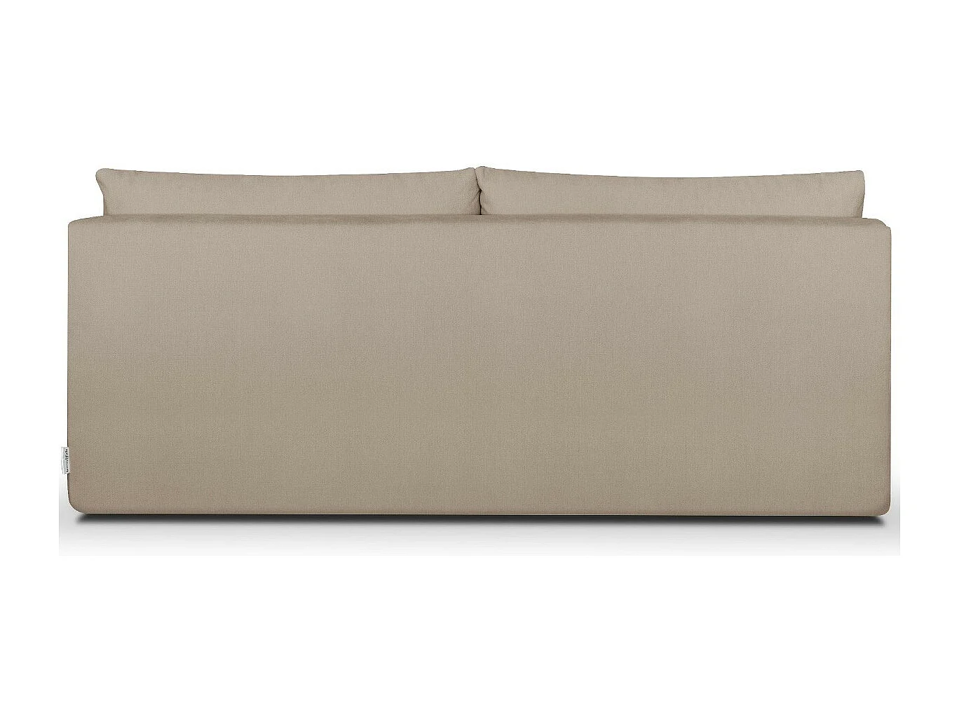 Canapé convertible 3 places avec coffre de rangement en tissu chenille taupe - Léo