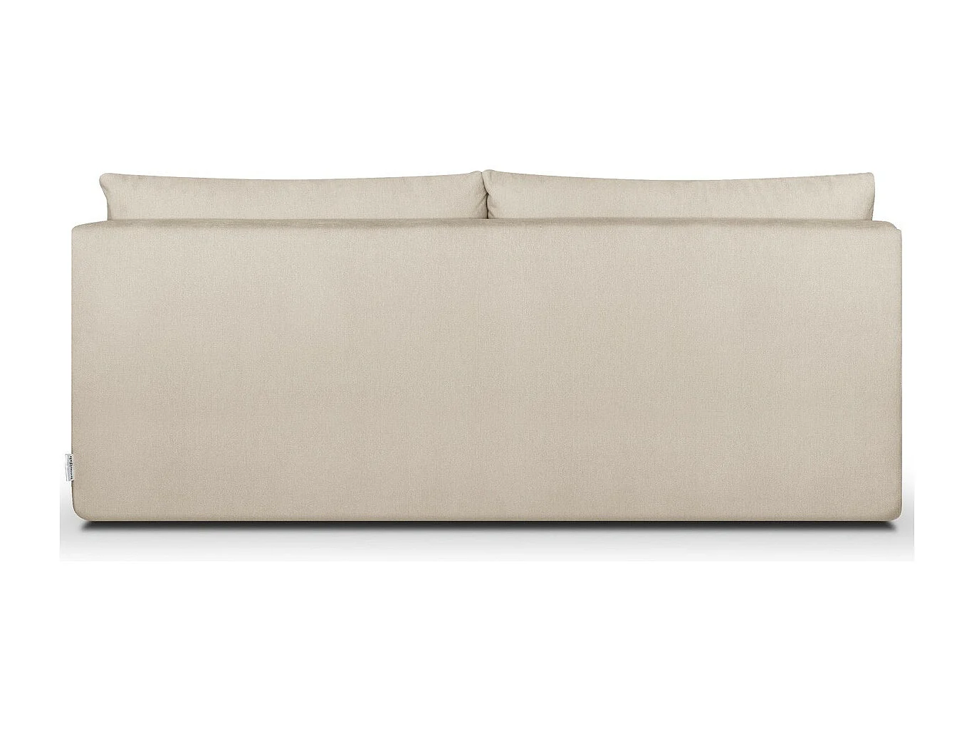 Canapé convertible 3 places avec coffre de rangement en tissu chenille beige - Léo