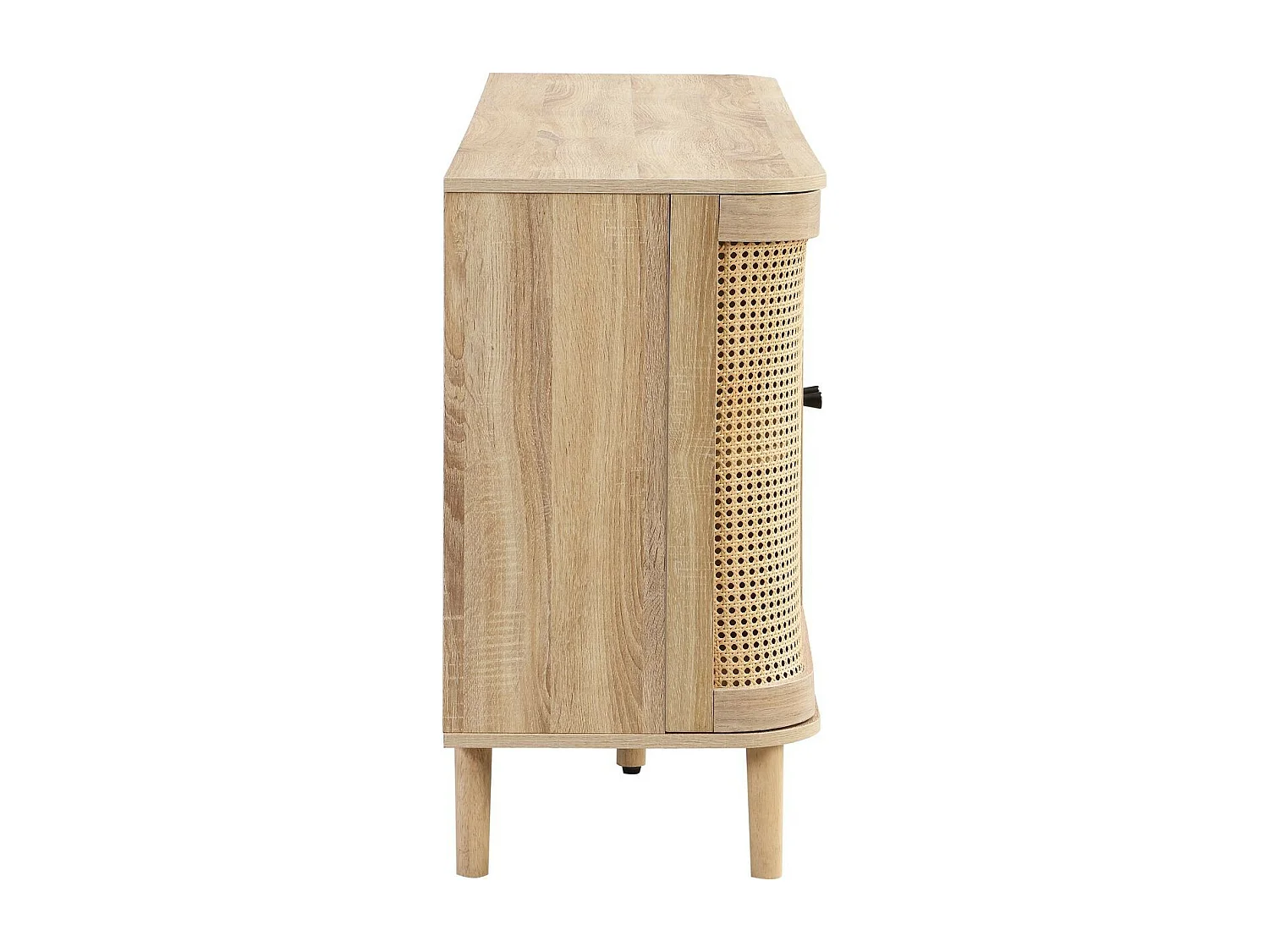 Buffet 3 portes couleur chêne et cannage 150 cm - Bali