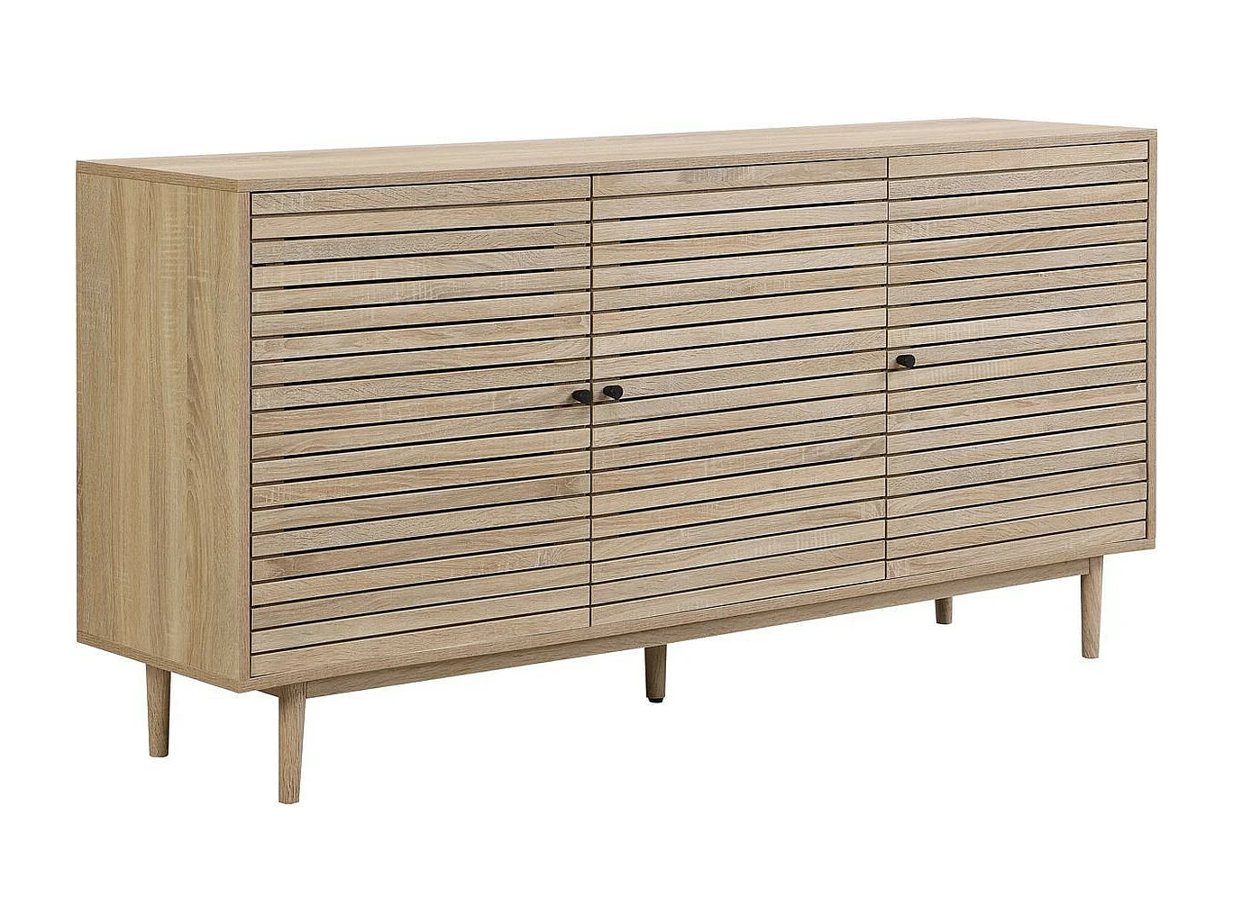 Buffet 3 portes couleur chêne 160 cm - Tivoli
