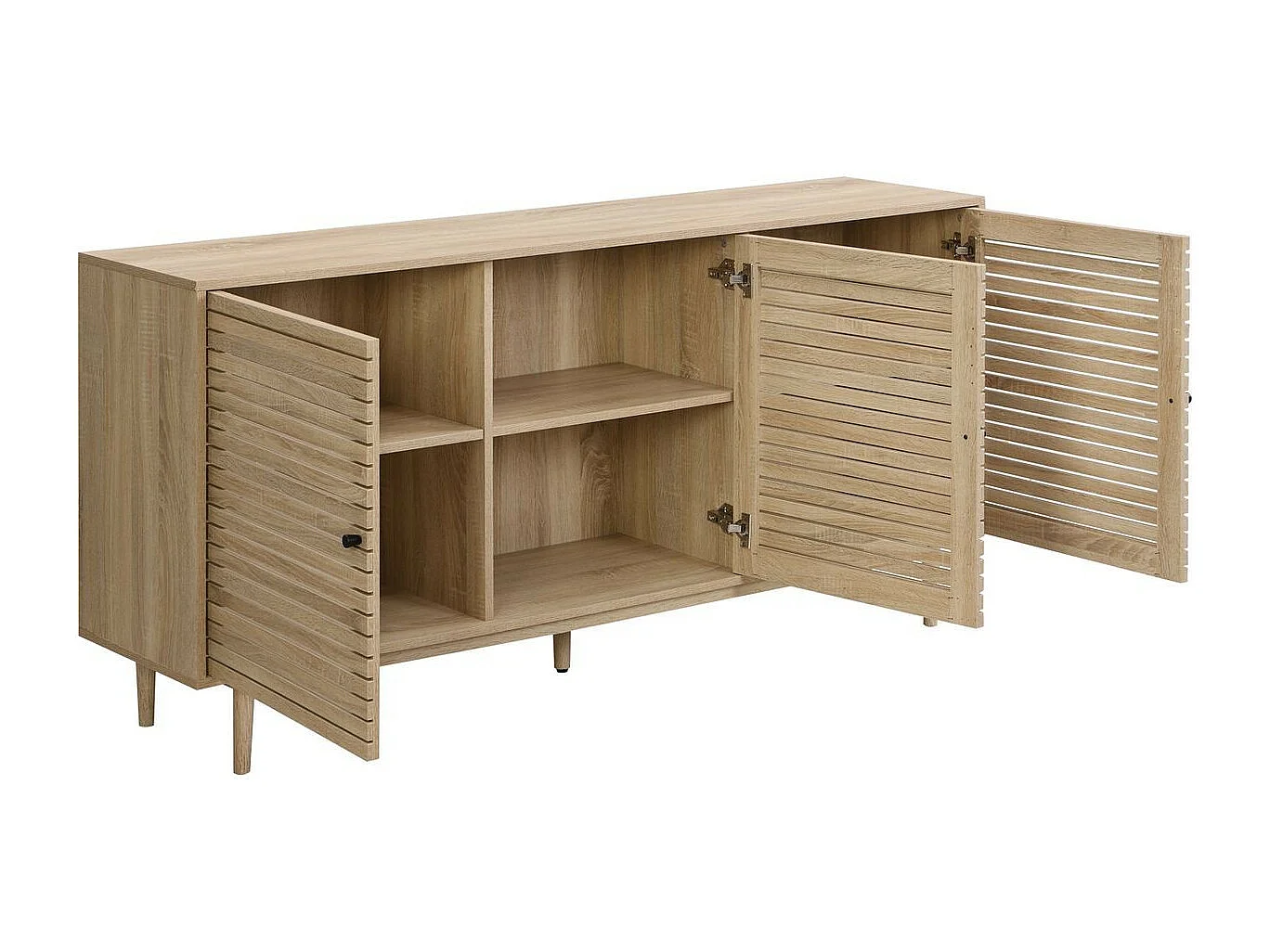 Buffet 3 portes couleur chêne 160 cm - Tivoli