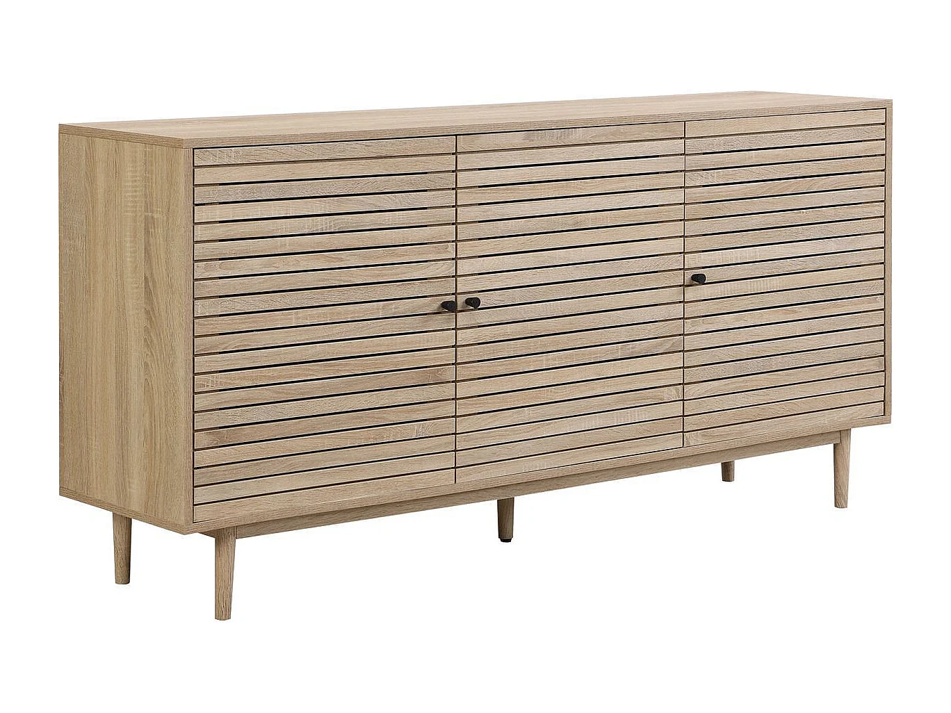 Buffet 3 portes couleur chêne 160 cm - Tivoli