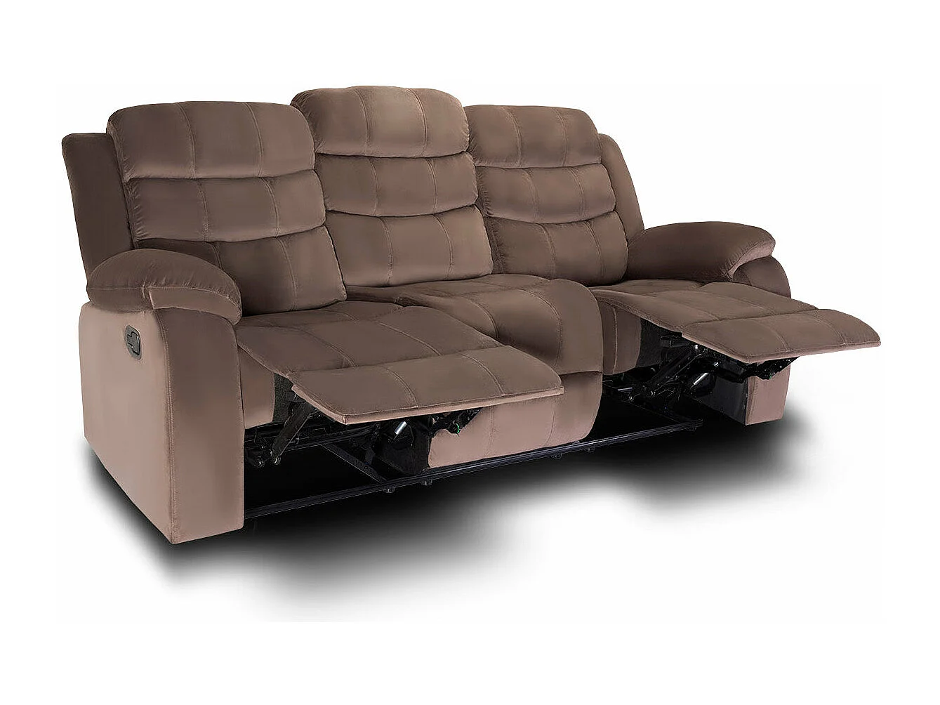 Conjunto de Sofás Reclináveis ​​3+2+1 lugares Grace Marrom