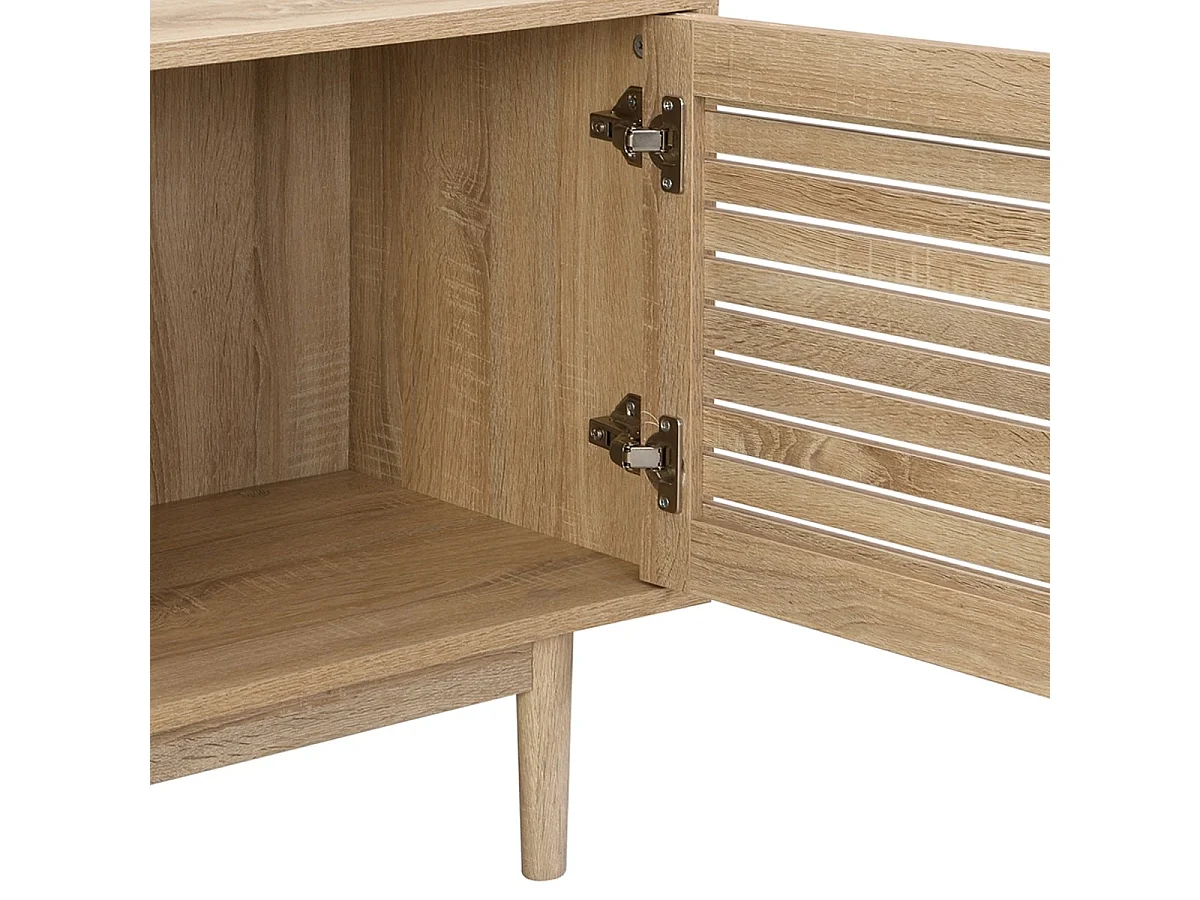 Meuble TV 2 portes couleur chêne 160 cm - Tivoli