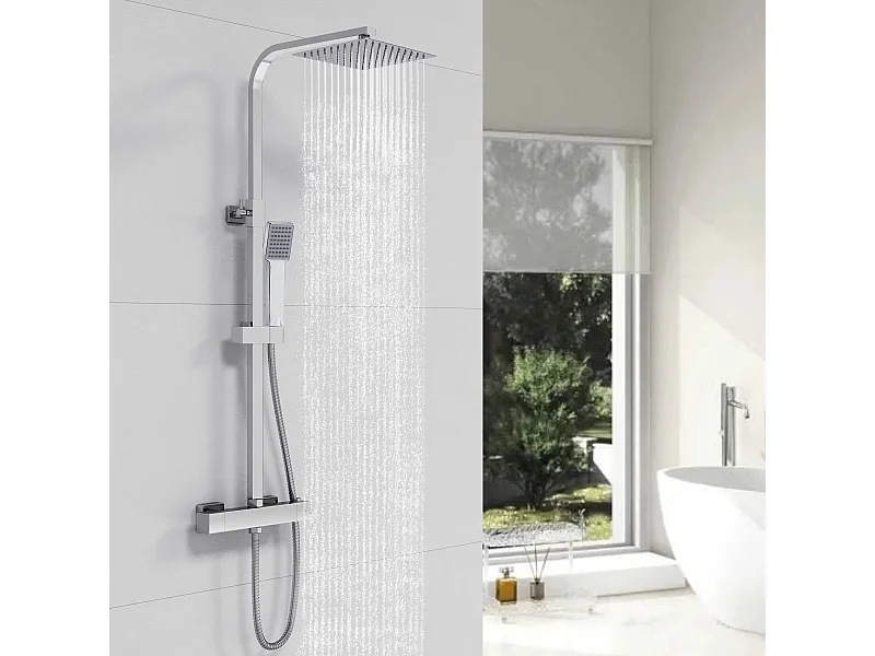 AICA colonne de douche thermostatique, avec mitigeur réglable en hauteur