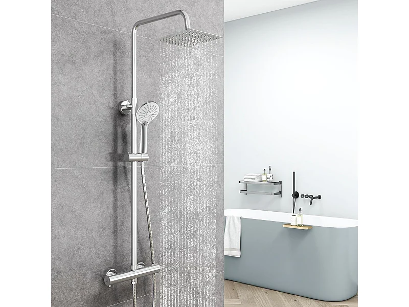 AICA Colonne de douche thermostatique, avec mitigeur thermostatique