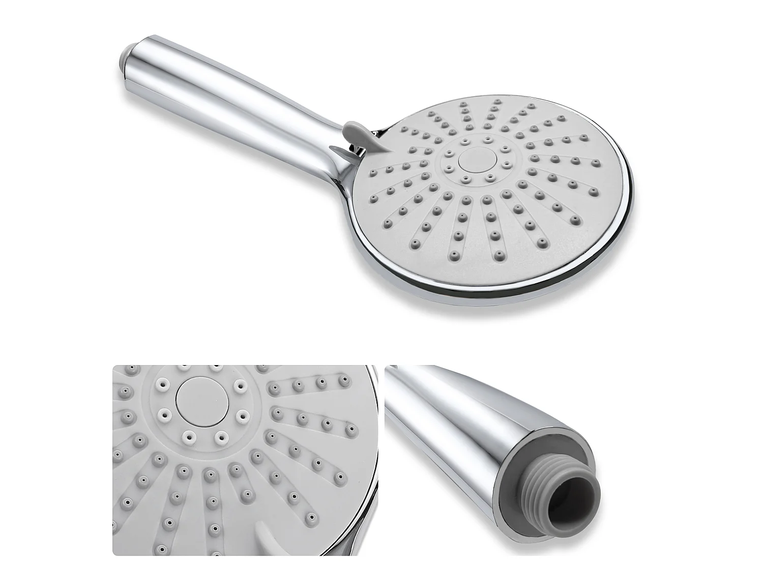AICA colonne de douche thermostatique en laiton, douche de tête carrée, 3 jets