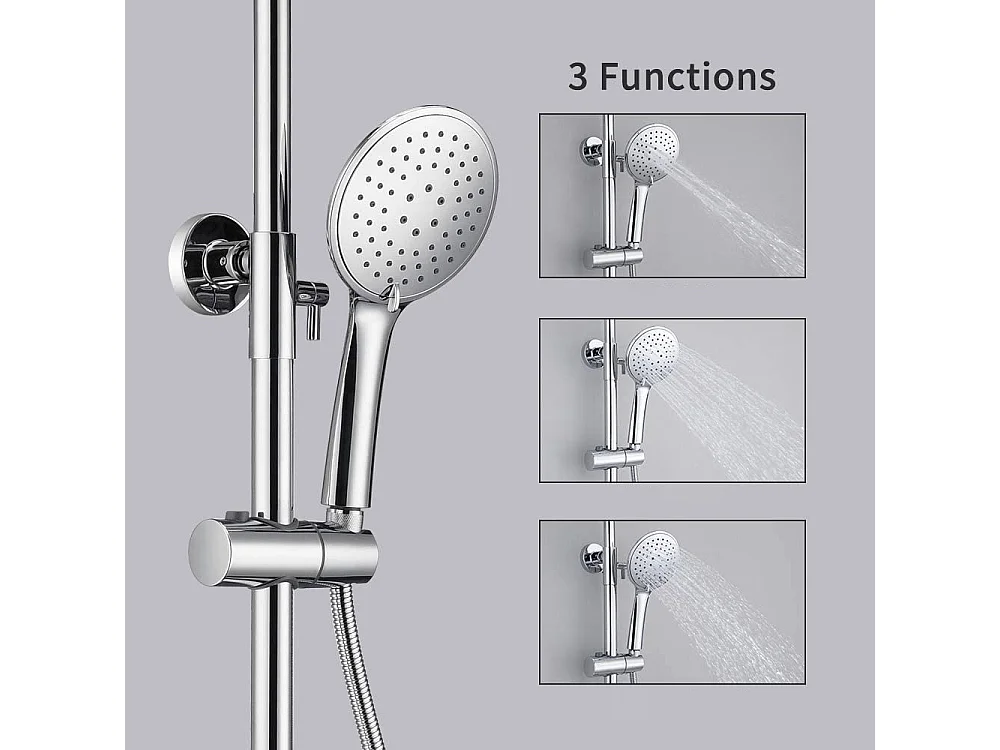 AICA Colonne de douche thermostatique, avec mitigeur thermostatique