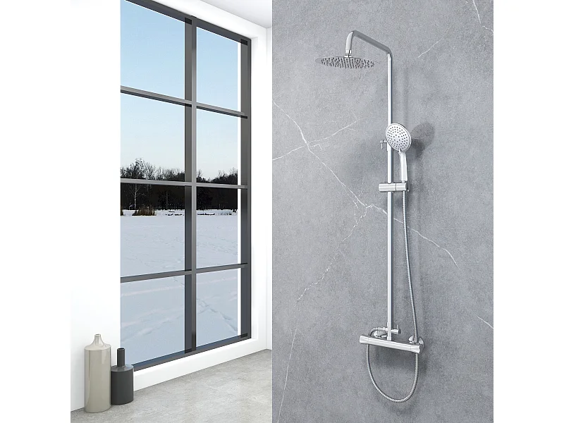 AICA Colonne de douche thermostatique, avec mitigeur thermostatique