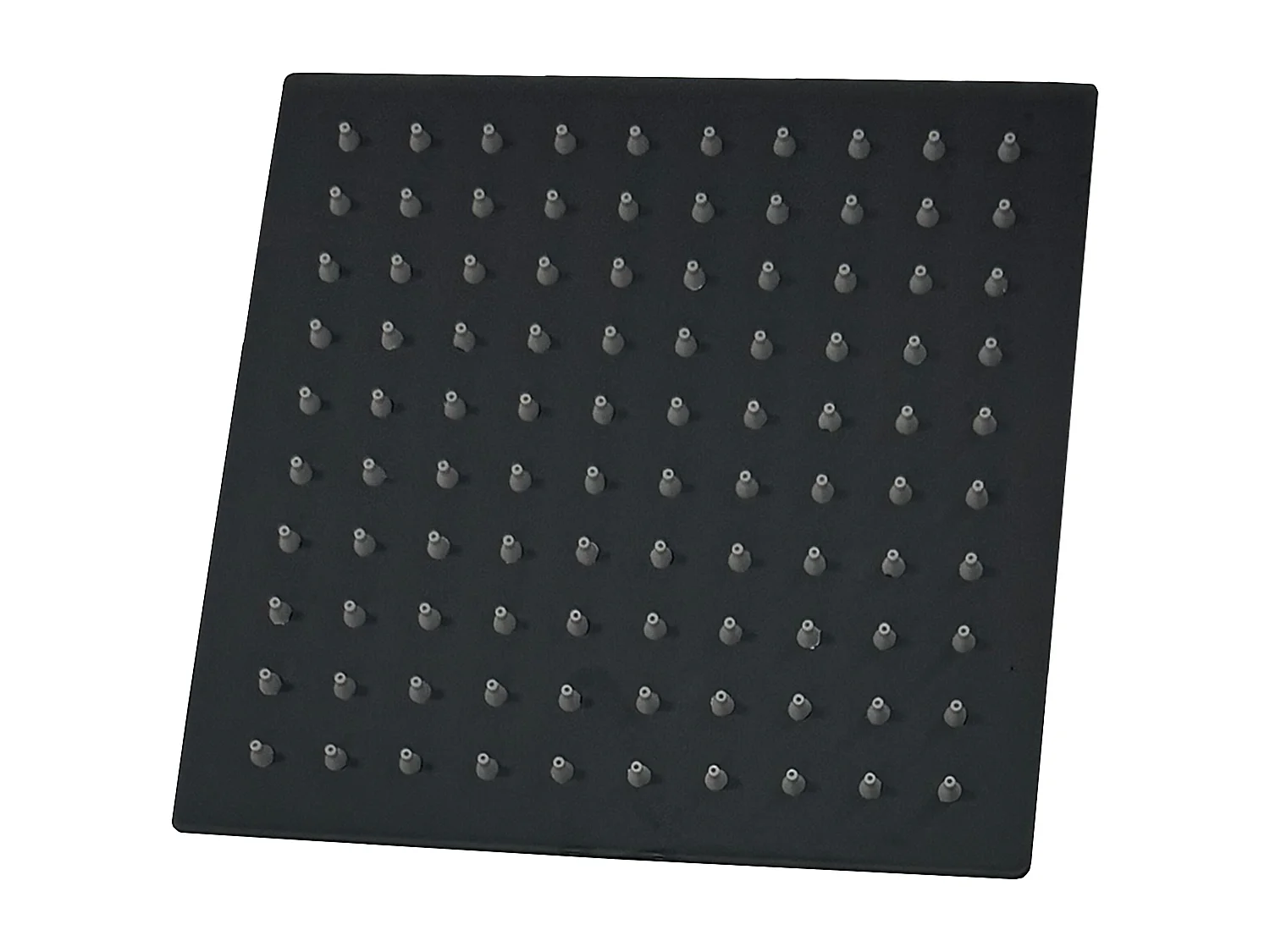 AICA colonne de douche thermostatique noir mat avec douche de tête carrée et douchette à main avec plusieurs modes réglables