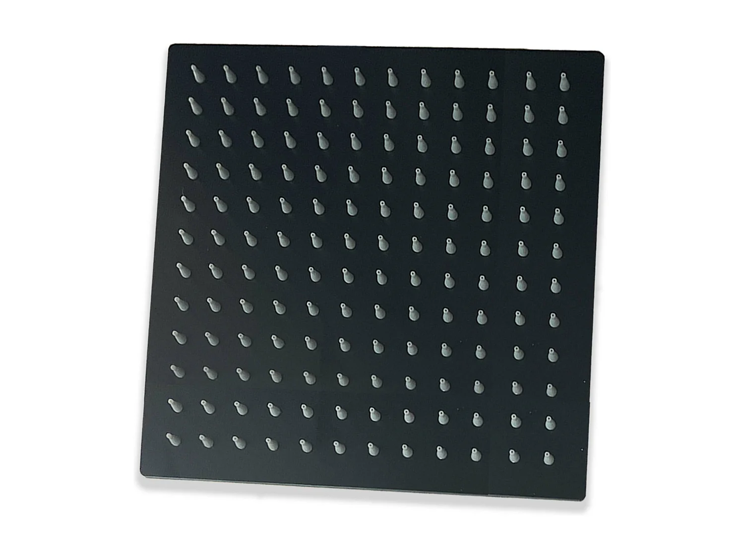 AICA colonne de douche thermostatique avec pomme de douche 10",noir, hauteur réglable 76-118 cm