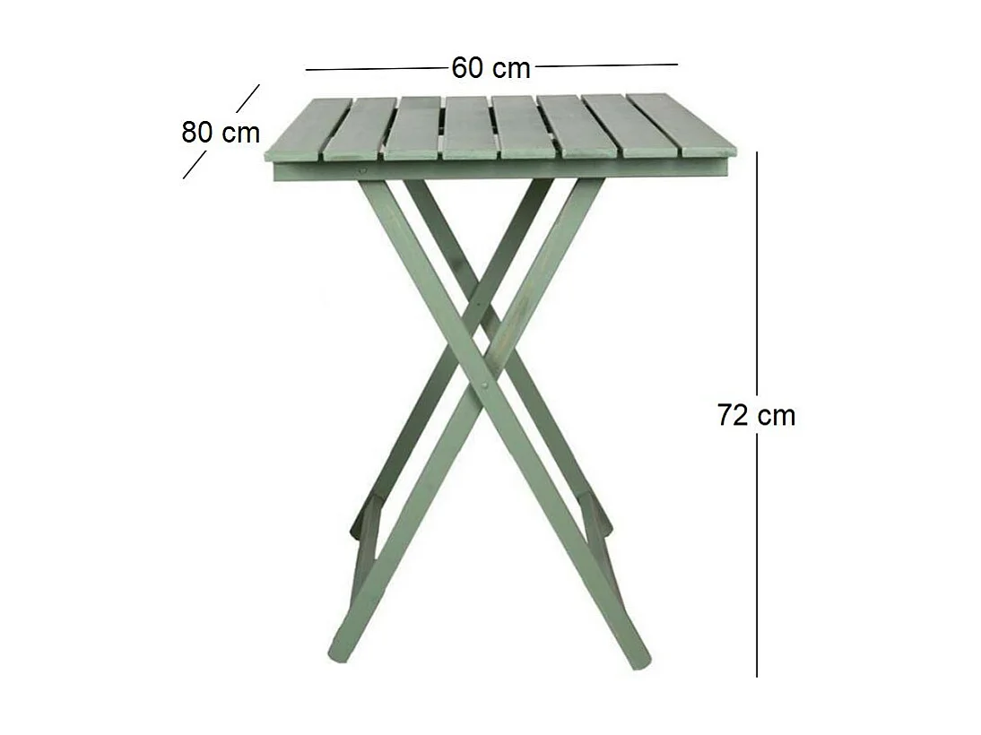 Table pliante 60 x 80 cm en bois