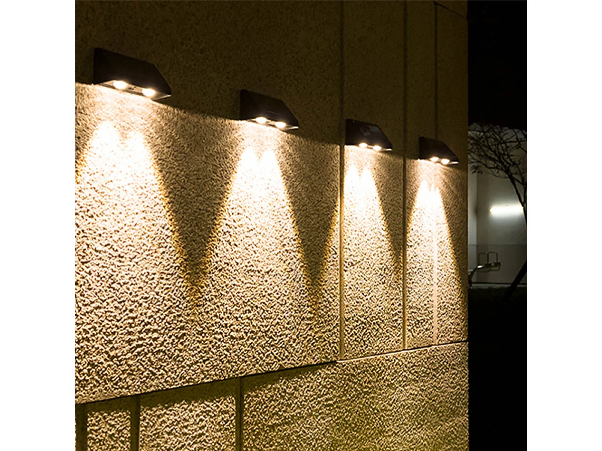 4 Appliques murales solaires KYLA H6cm