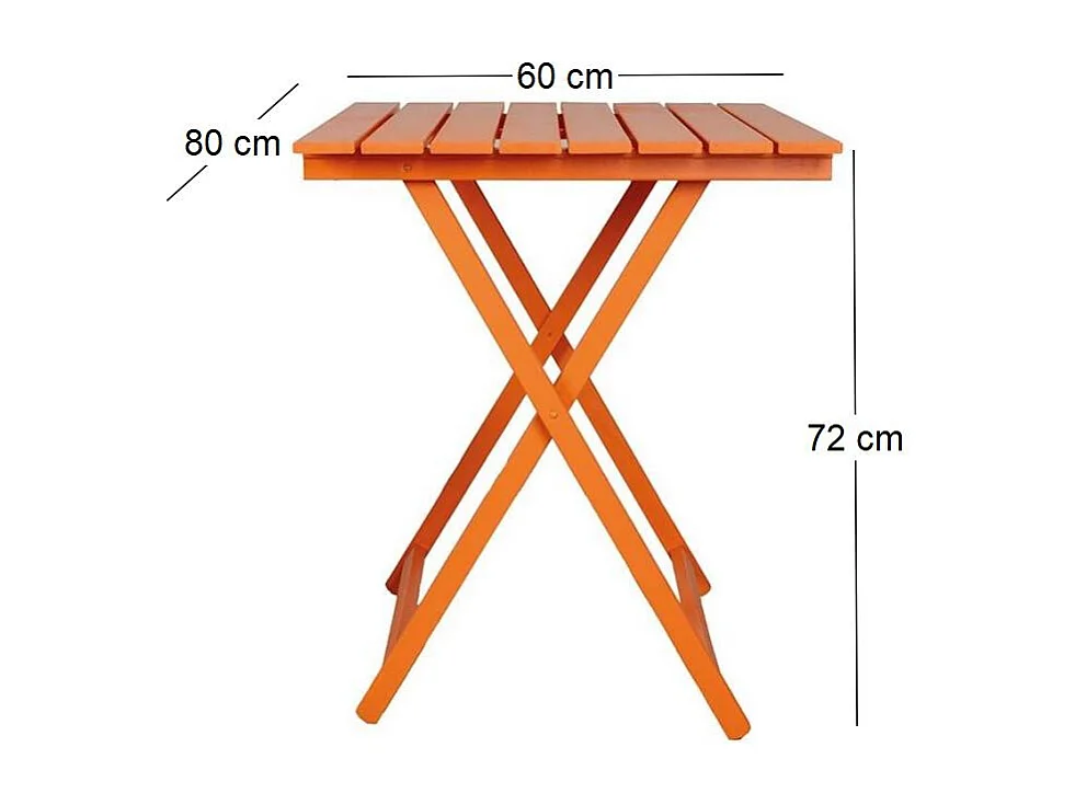 Table pliante 60 x 80 cm en bois