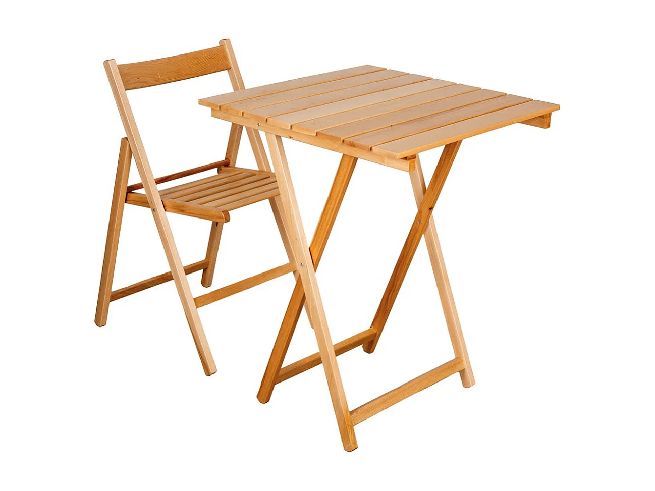 Table pliante 60 x 60 cm en bois