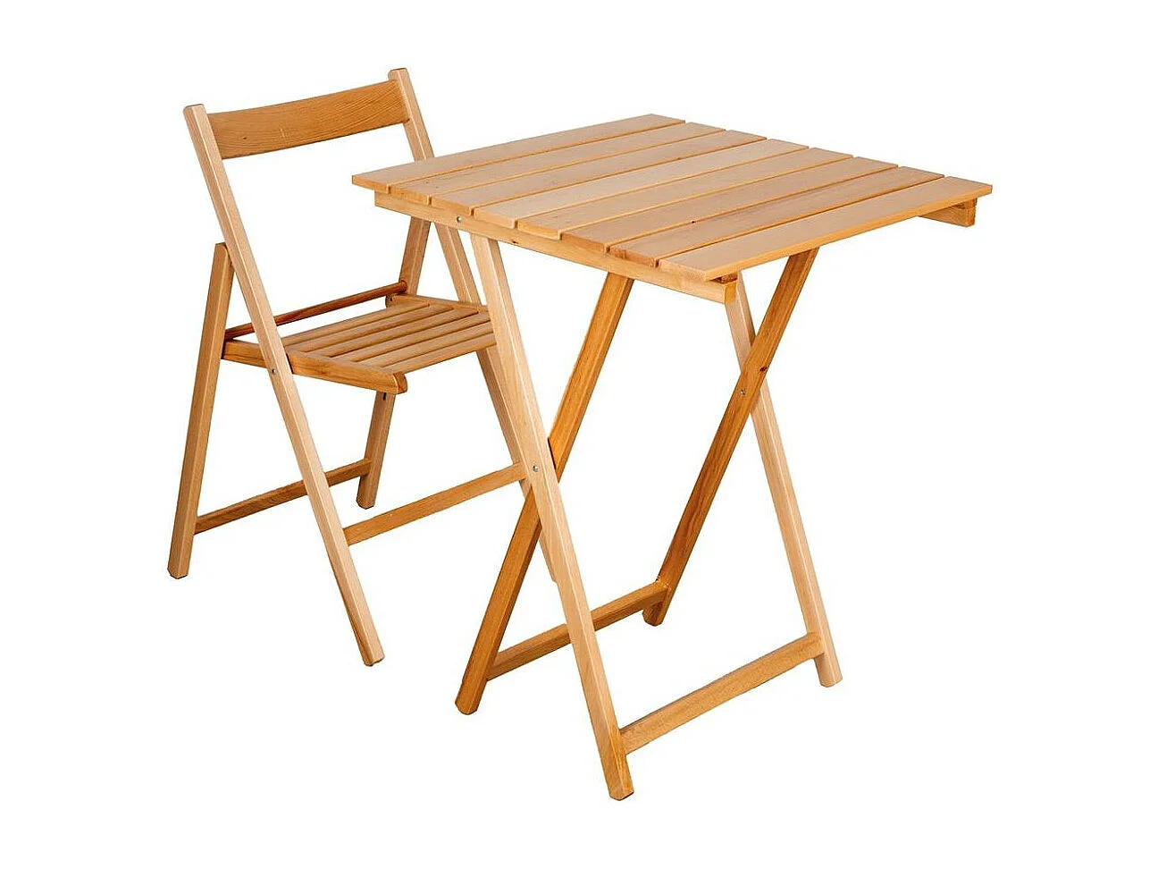 Table pliante 60 x 60 cm en bois