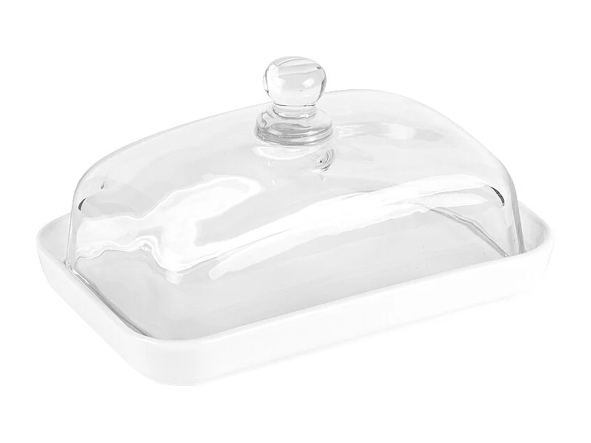 Beurrier en porcelaine 18x12 cm