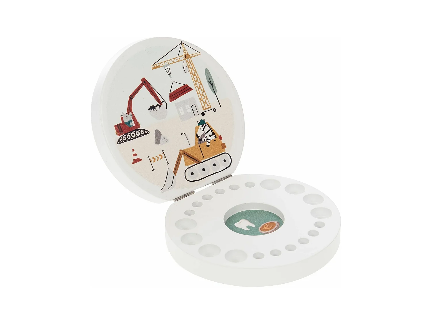 Boîte pour dents de lait blanche voiture 3x12x12 cm