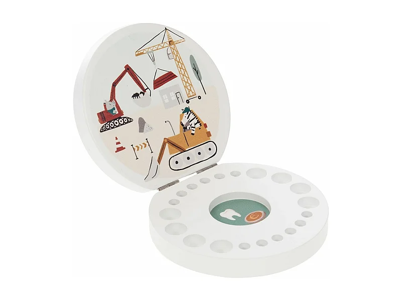 Boîte pour dents de lait blanche voiture 3x12x12 cm