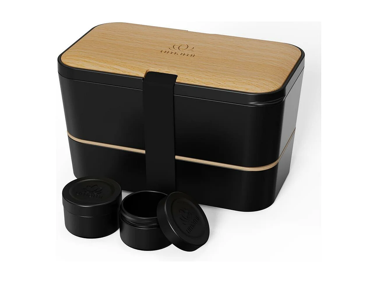 Bento encastrable noir hêtre 1,5L