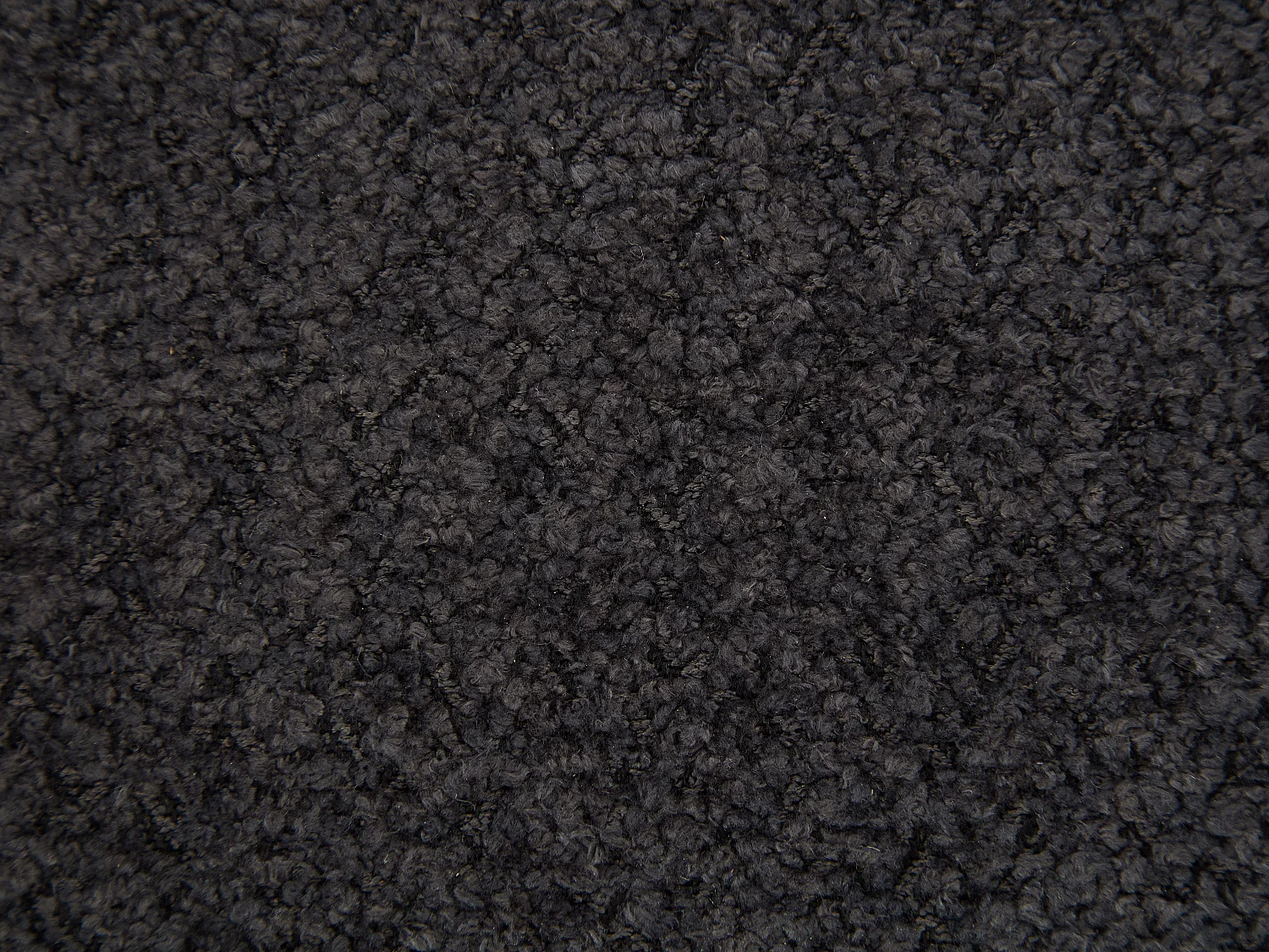 Lot de 2 chaises avec accoudoirs en tissu bouclette et bois d'hévéa noir - Anthracite foncé - LIVELIA de Pascal MORABITO