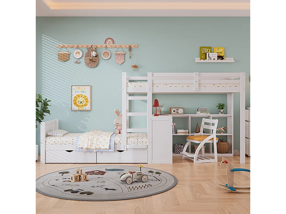 Cama acolchoada para adulto 180 x 436 cm, sem cabeceira, com faixa LED (monocromática), base com suspensão hidráulica, bege.