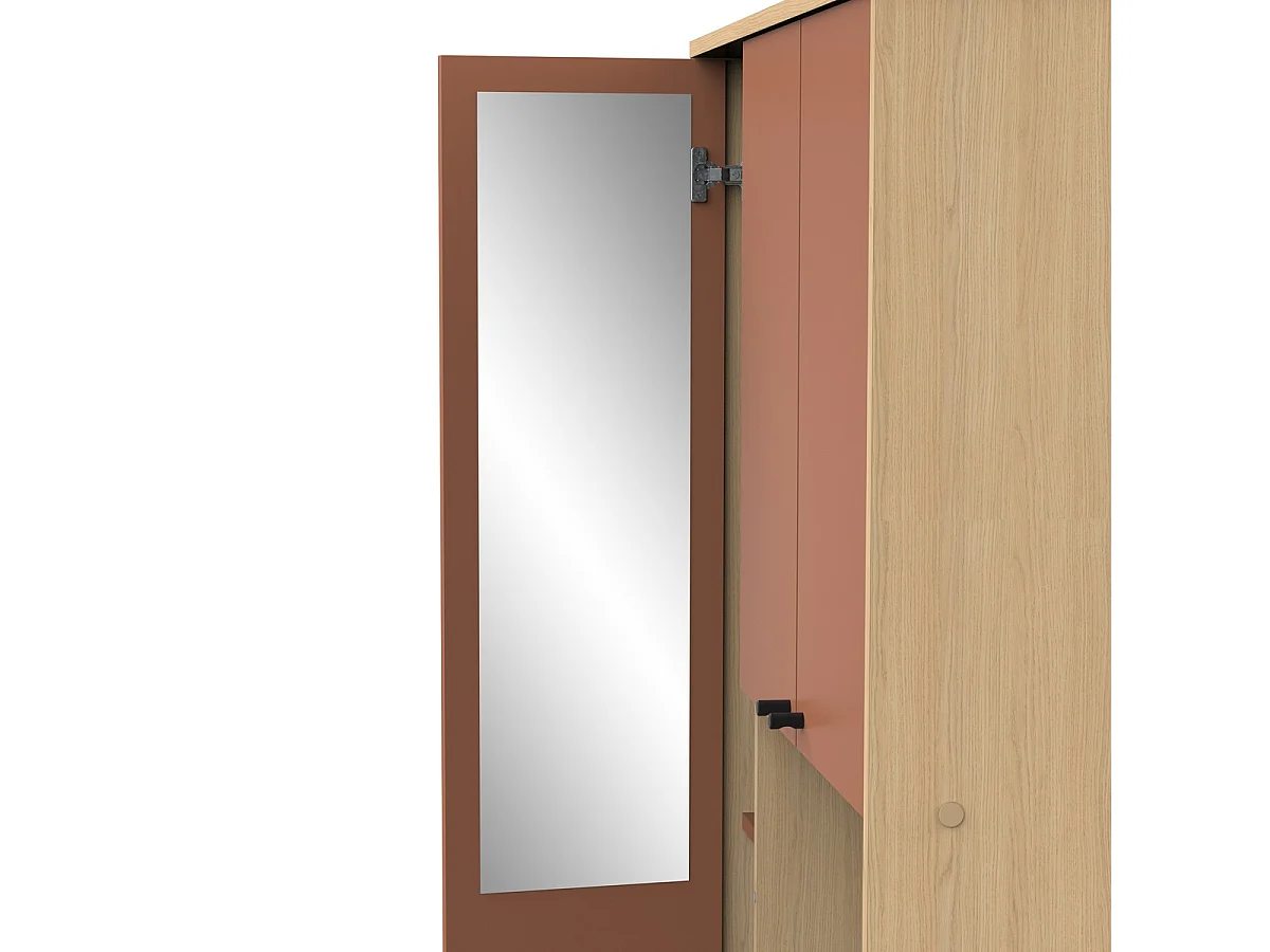 Armario de 4 puertas y 1 cajón con espejo H201,5 cm - ELISA